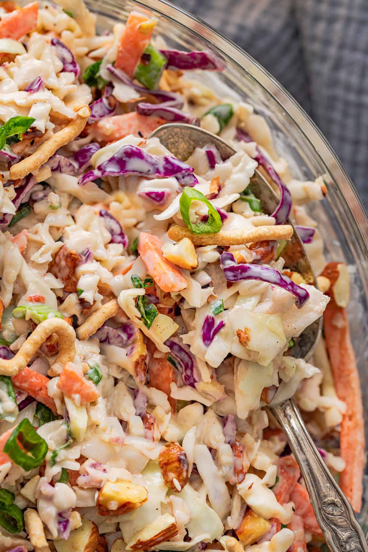 Close up of Asian coleslaw