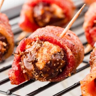 Bacon Wrapped Dates with Goat Cheese feature