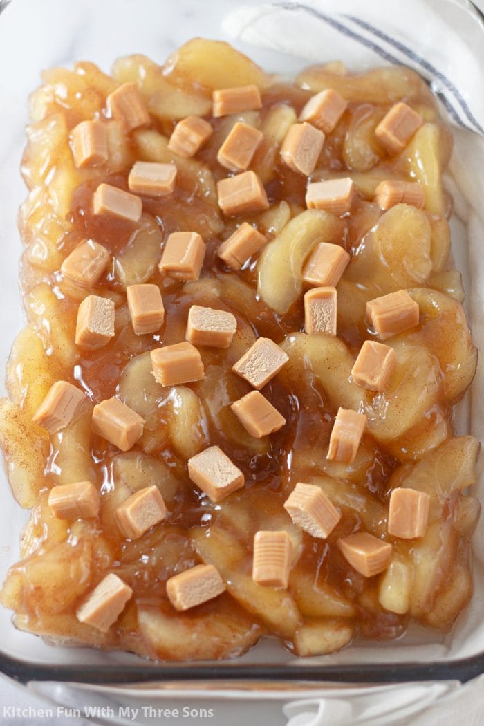 caramel over apples