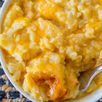Cheesy Crockpot Hashbrown Casserole feature