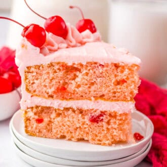 Cherry Chip Cake slice feature