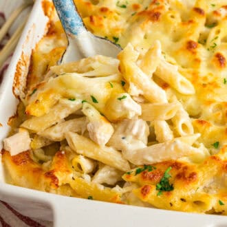 Chicken Alfredo Bake feature