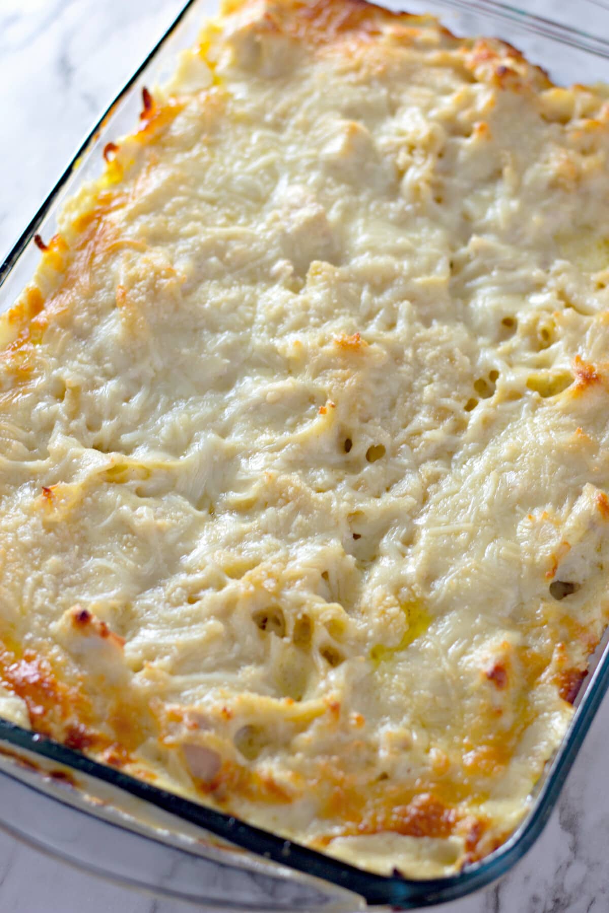 Baked chicken tetrazzini