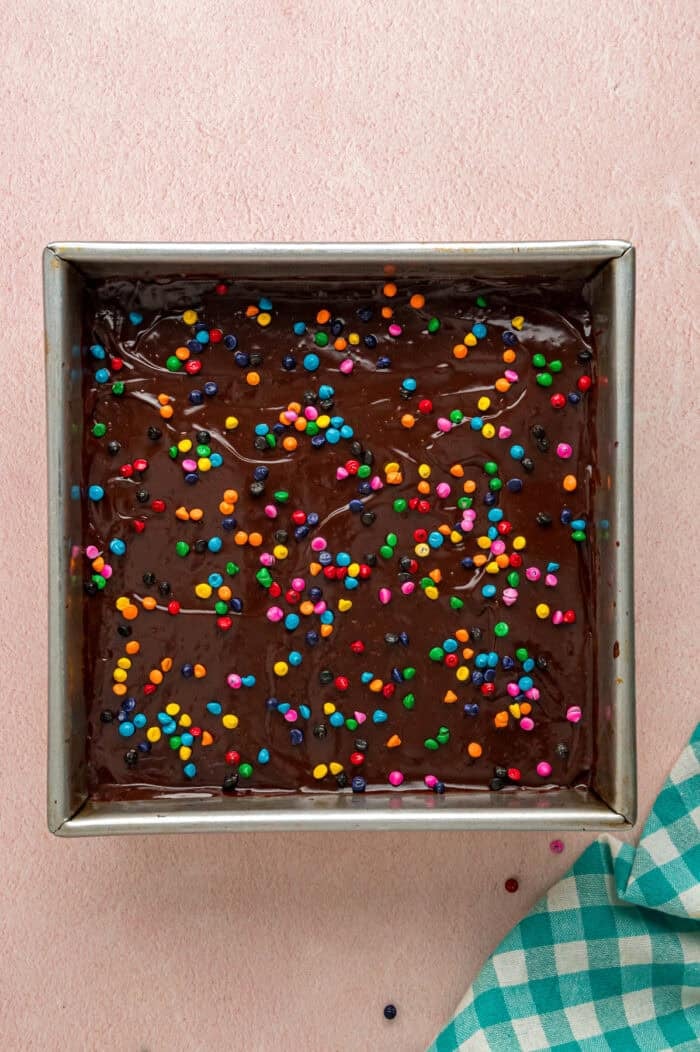 Cosmic brownies in a square pan