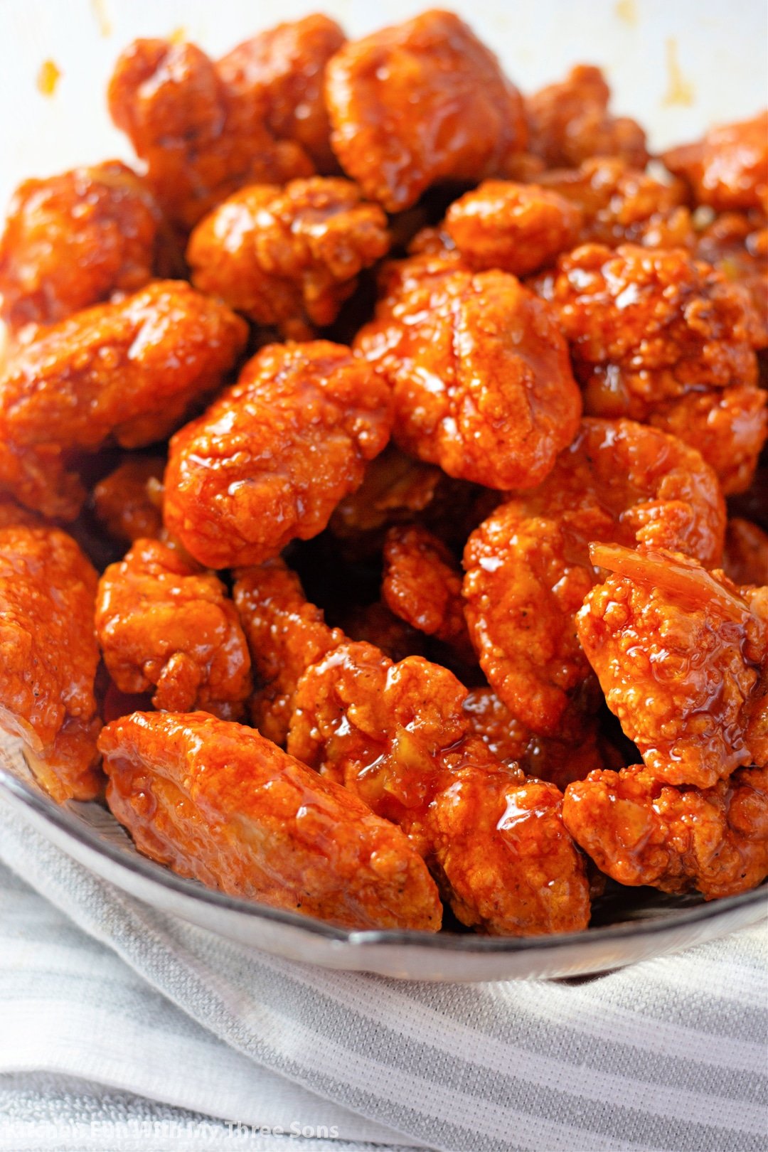 Easy Orange Chicken in a bowl.