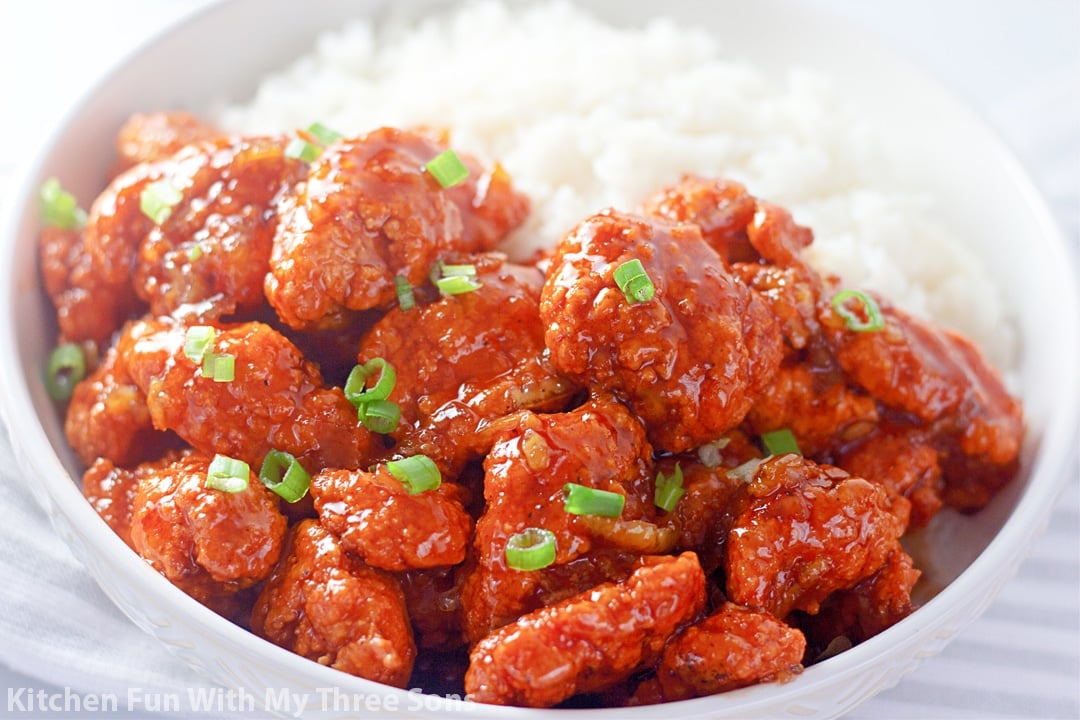 4 ingredient orange chicken.
