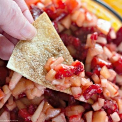 Fruit Salsa with Homemade Cinnamon Chips