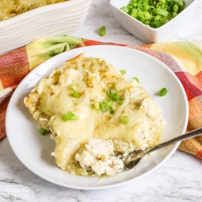 Green Chile Chicken Enchilada Casserole