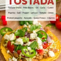 Homemade Tostada Recipe pin