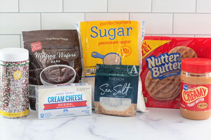 ingredients to make Nutter Butter Truffles.