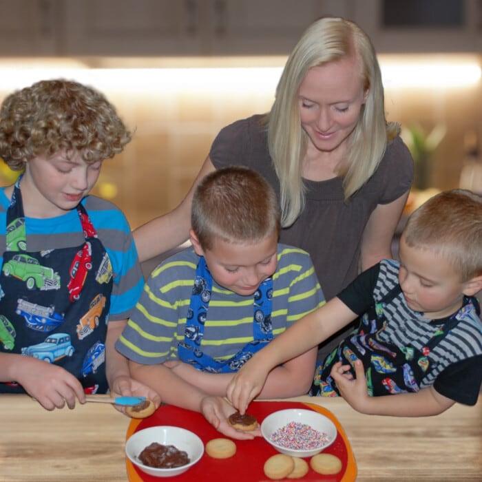 Kitchen Fun With My 3 Sons Jill Mills and Sons making cookies