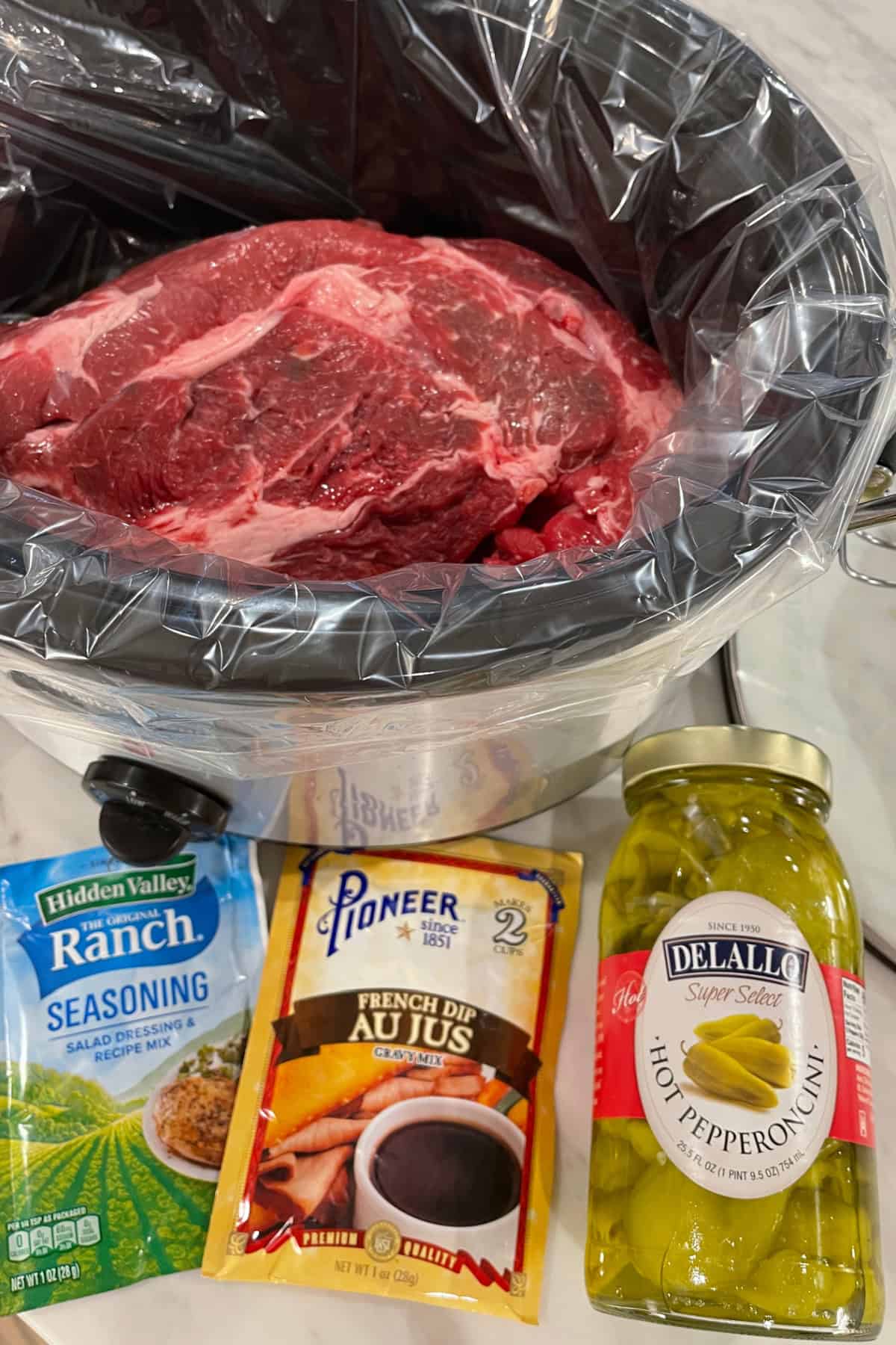 ingredients for Mississippi Pot Roast
