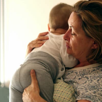 Mother in Law holding Baby