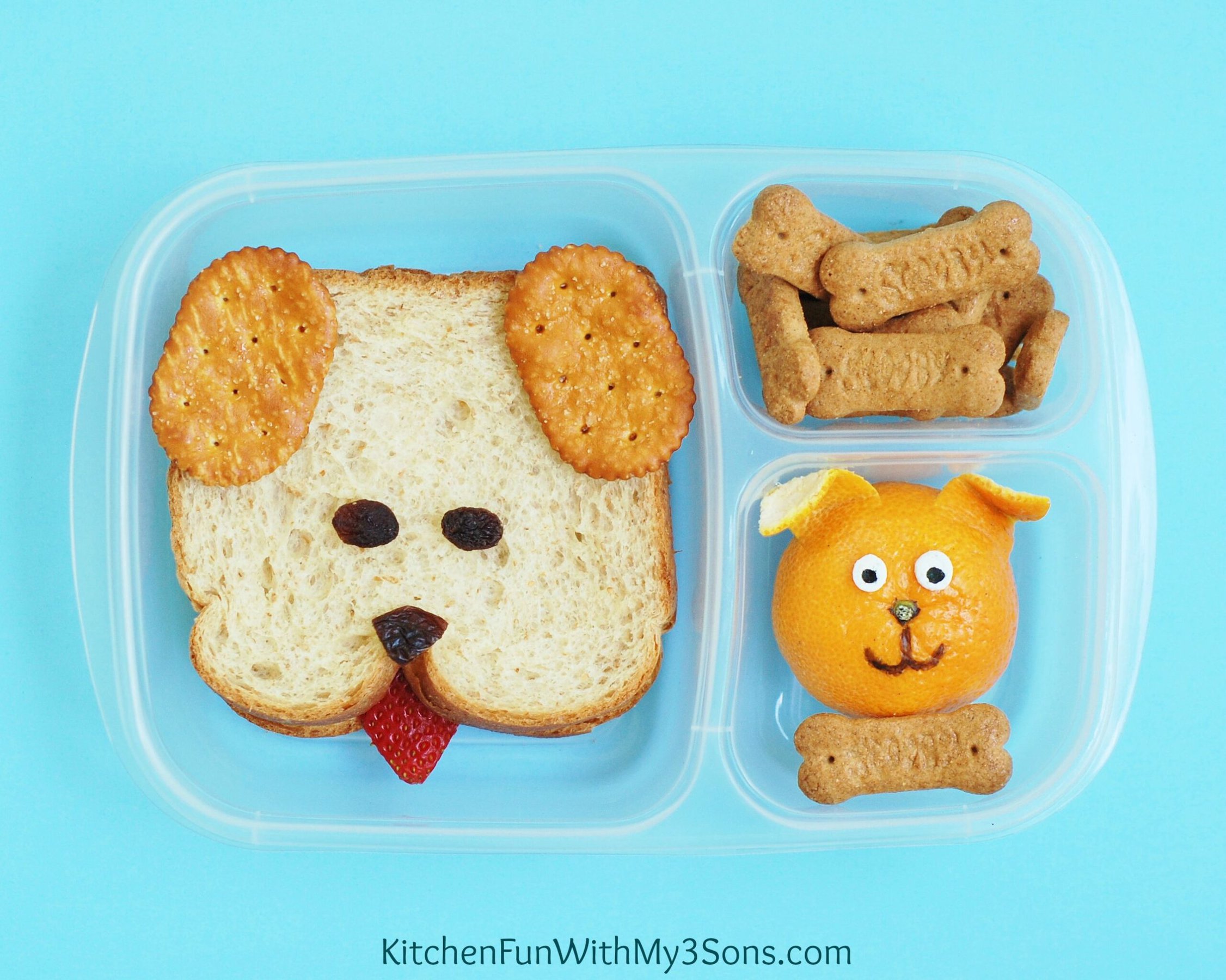 Puppy Dog Bento Lunch for Back to School from KitchenFunWithMy3Sons.com Dog Bento Lunch