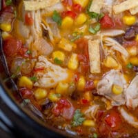Slow Cooker Chicken Tortilla Soup