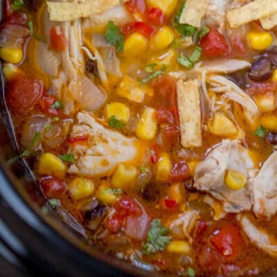 Slow Cooker Chicken Tortilla Soup