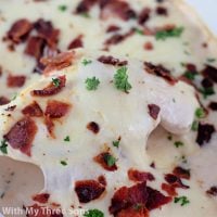 Cheesy Smothered Chicken with Bacon