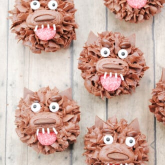 Werewolf Cupcakes on a table.